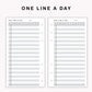 Personal Inserts - One Line A Day