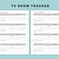B6 Wide Inserts - TV Show Tracker