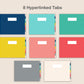 Digital Notebook 8 Tab - Landscape - Colorful