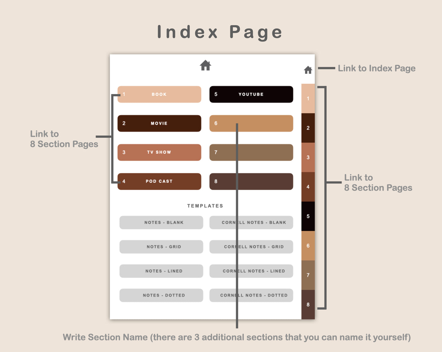 Digital Entertainment Planner - Brown