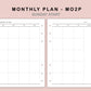 B6 Inserts - Monthly Plan - MO2P