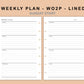 Mini Happy Planner Inserts - Weekly Plan - WO2P - Lined