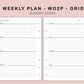 B6 Inserts - Weekly Plan - WO2P - Grid