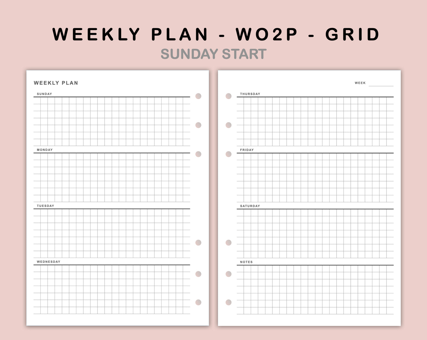 B6 Inserts - Weekly Plan - WO2P - Grid