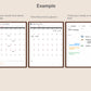 Digital 10 Minute Study Planner - Coffee Brown