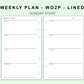 FC Compact Inserts - Weekly Plan - WO2P - Lined