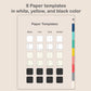 Digital Notebook 8 Tab - Portrait - Colorful