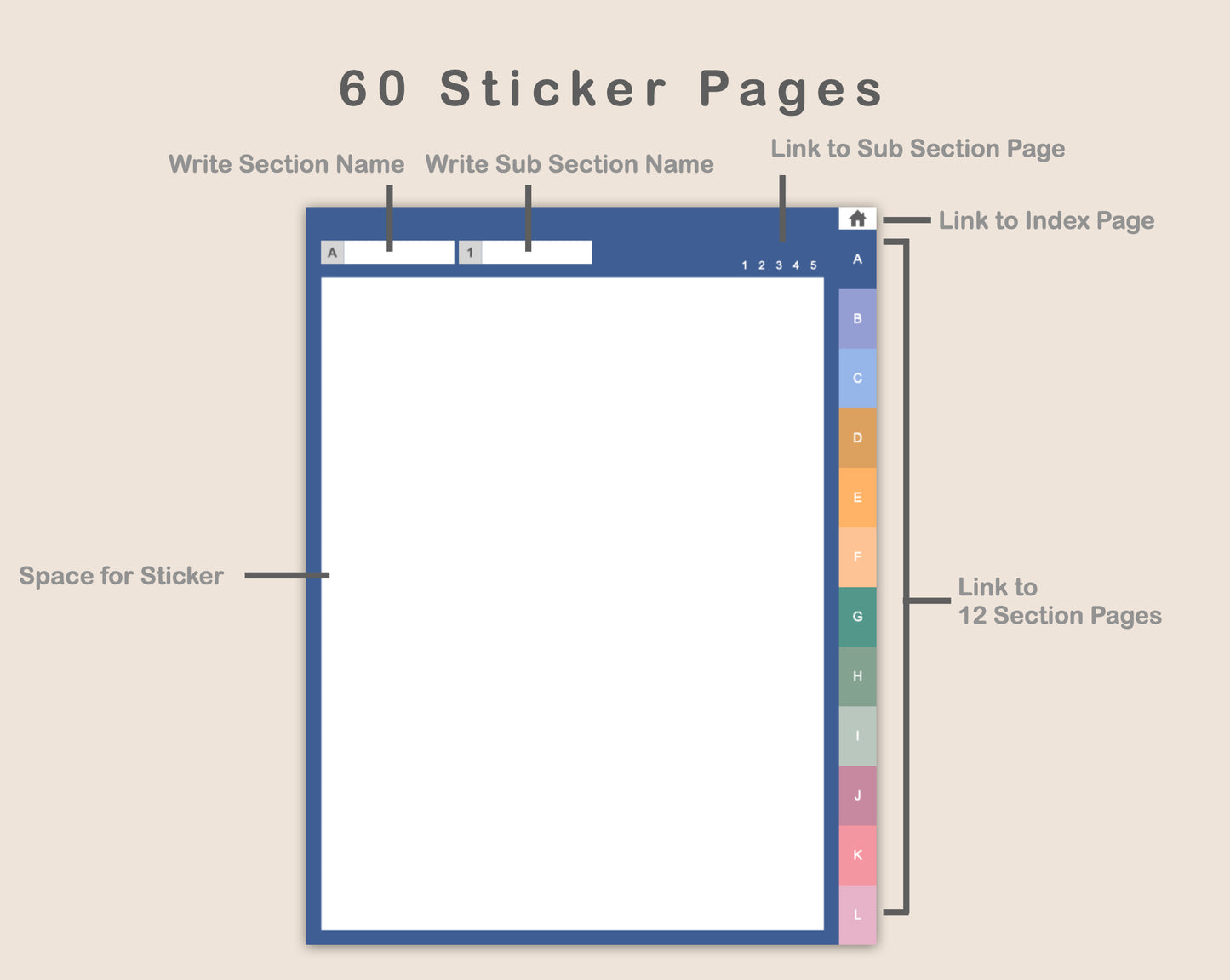Digital Sticker Book - Portrait - Spring