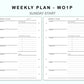 Personal Wide Inserts - Weekly Plan - WO1P - with Top Priority