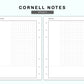 Personal Wide Inserts - Cornell Notes