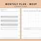 Mini Happy Planner Inserts - Monthly Plan - MO2P - with Habit Tracker