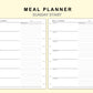 Classic HP Inserts - Meal Planner with Grocery List