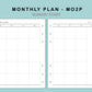 B6 Wide Inserts - Monthly Plan - MO2P