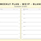 Classic HP Inserts - Weekly Plan - WO1P - Blank