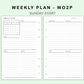 FC Compact Inserts - Weekly Plan - WO2P - with Calendar