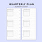 Skinny Classic HP Inserts - Quarterly Plan with Calendar