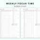 Personal Wide Inserts - Weekly Focus Time