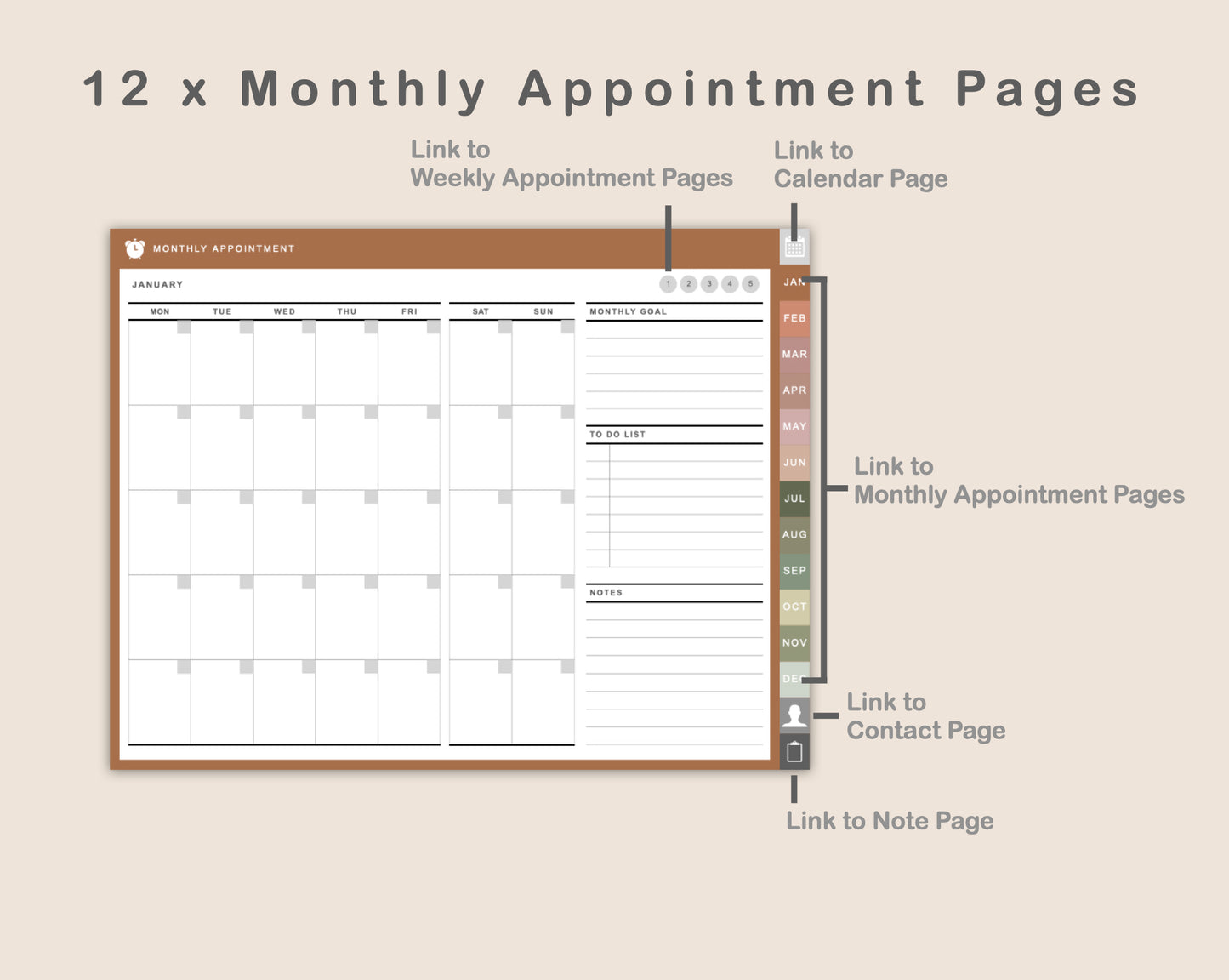 Digital Appointment Planner - Neutral