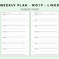 FC Compact Inserts - Weekly Plan - WO1P - Lined