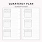 Personal Inserts - Quarterly Plan with Calendar