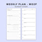 Skinny Classic HP Inserts - Weekly Plan - WO2P - with Habit Tracker