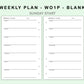FC Compact Inserts - Weekly Plan - WO1P - Blank