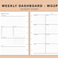 Mini Happy Planner Inserts - Weekly Dashboard