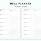 Personal Wide Inserts - Meal Planner with Grocery List