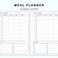 Personal Wide Inserts - Meal Planner with Grocery List