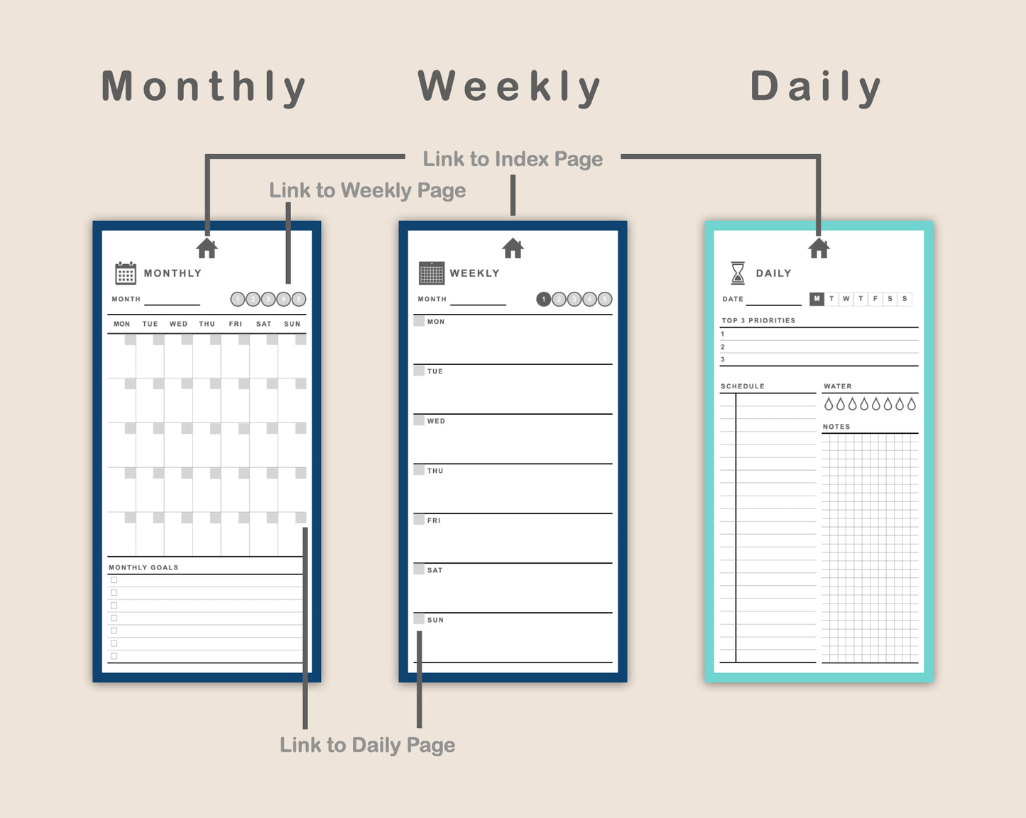 Digital Phone Planner - Colorful