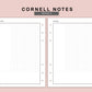 B6 Inserts - Cornell Notes