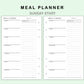 FC Compact Inserts - Meal Planner with Grocery List