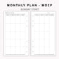 Personal Inserts - Monthly Plan - MO2P