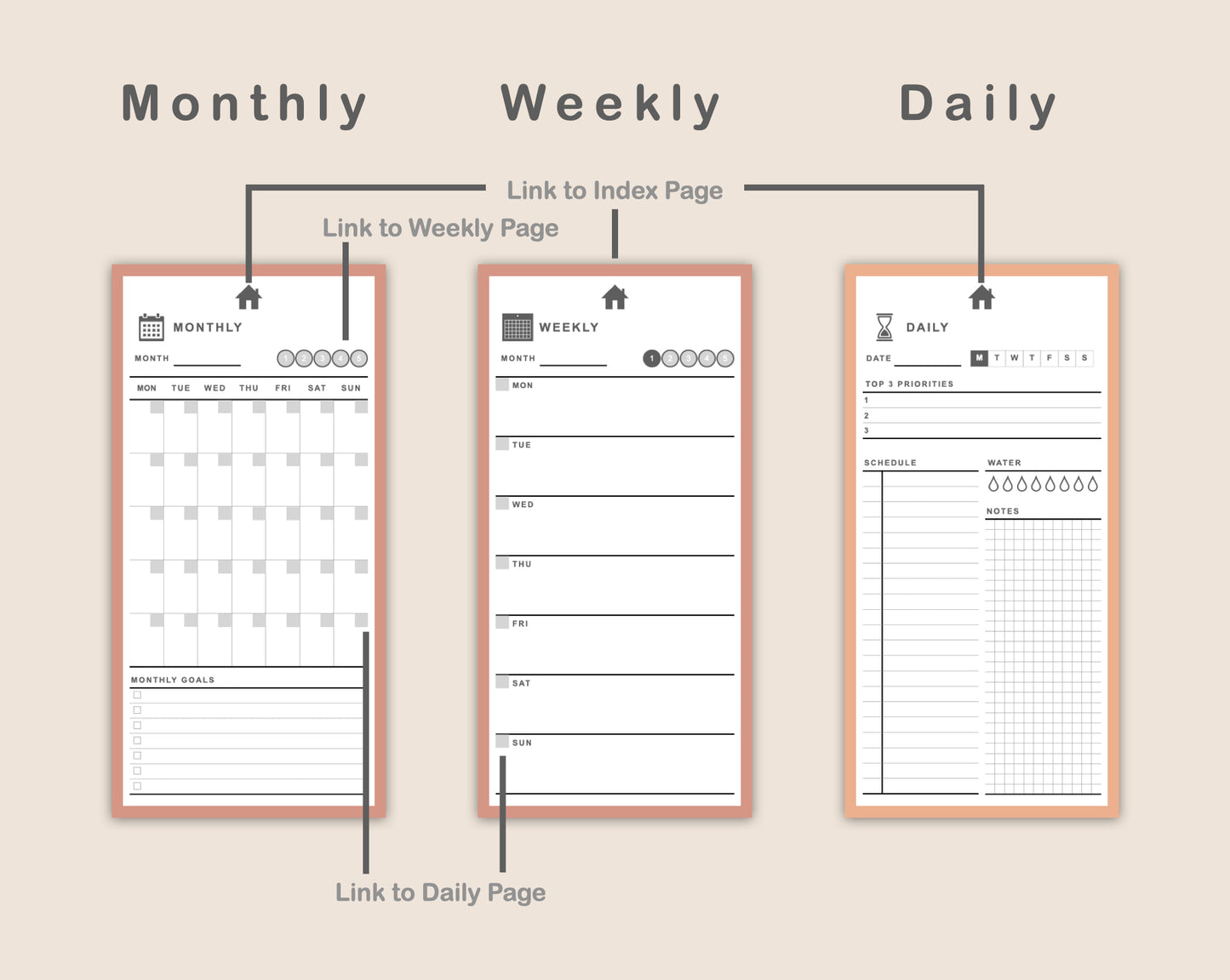Digital Phone Planner - Neutral