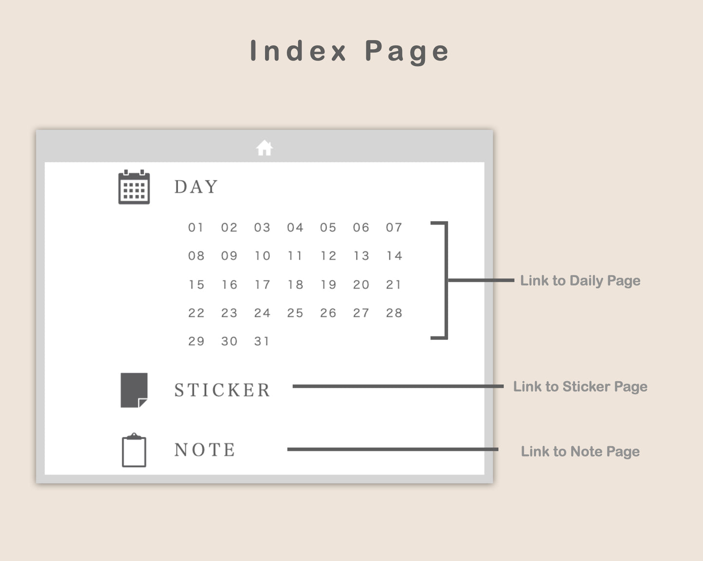 31 Day Digital Journal - Landscape - Neutral
