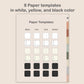 Digital Notebook 8 Tab - Portrait - Earthy