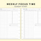 Classic HP Inserts - Weekly Focus Time