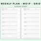 FC Compact Inserts - Weekly Plan - WO1P - Grid