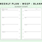 FC Compact Inserts - Weekly Plan - WO2P - Blank