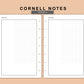 Mini Happy Planner Inserts - Cornell Notes