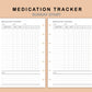 Mini Happy Planner Inserts - Medication Tracker