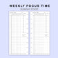Skinny Classic HP Inserts - Weekly Focus Time