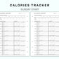 Personal Wide Inserts - Calories Tracker