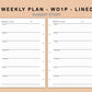 Mini Happy Planner Inserts - Weekly Plan - WO1P - Lined