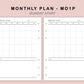B6 Inserts - Monthly Plan - MO1P