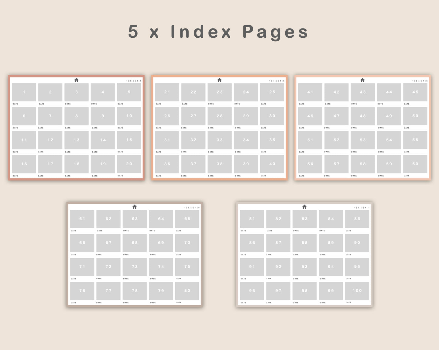 100 Digital Photo Album - Neutral