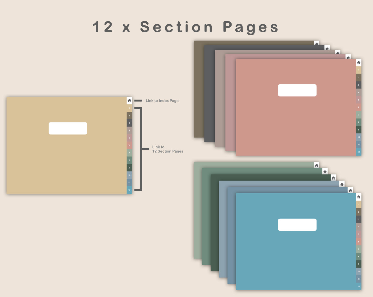 Digital Project Planner - Landscape - Muted