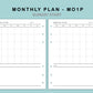 B6 Wide Inserts - Monthly Plan - MO1P