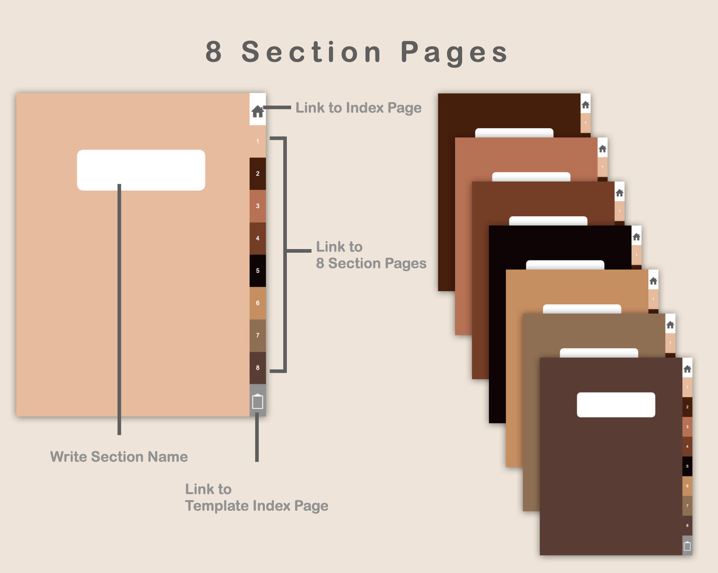 Digital Vocabulary Notebook - Brown Coffee