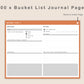Digital Bucket List Journal - Boho
